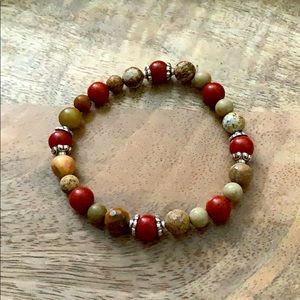 Handmade semiprecious stone bracelet